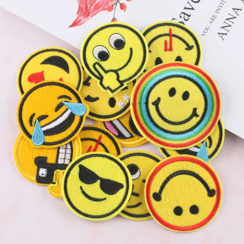 Cute Yellow Smile Face Embroidery Patch Iron On For Clothes, Hat Patches,  Backpacks, DIY Crafts From Moomoo2016_clothes, $0.28